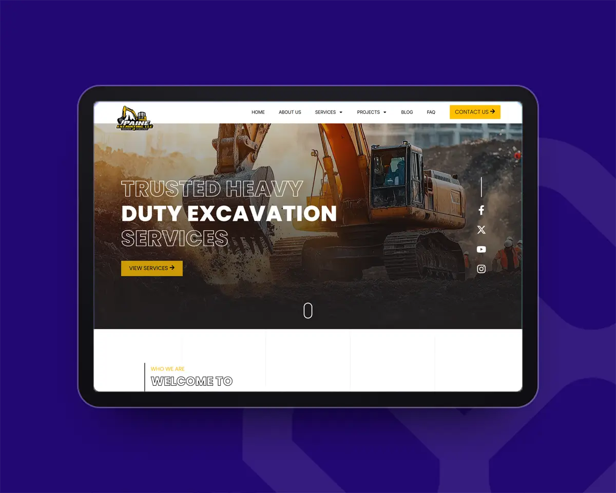 Paine Excavating website project